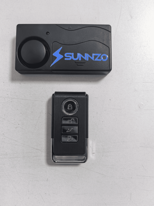 SUNNZO Parts for anti-theft automotive alarms, namely, electronic sensors, remote control transmitters and receivers for remotely operating land vehicles